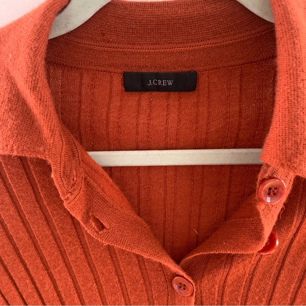 J Crew 100% merino wool sweater, size XS, burnt orange - Picture 5 of 6